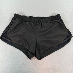 Eddie Bauer Perforated Running Shorts Womens Large Black Activewear